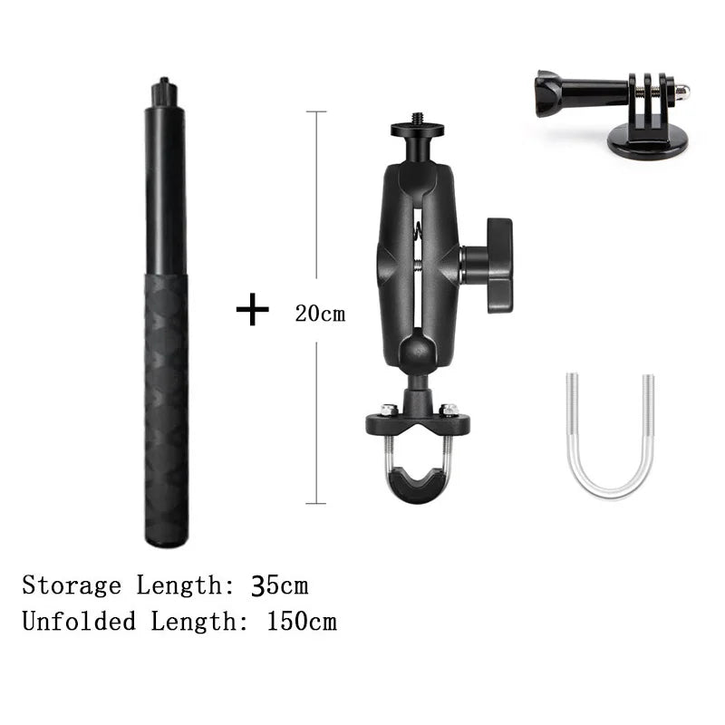 Bullet Time Invisible Selfie Stick for Insta360 X4 X3 X2 GoPro 12 11 10 9 8 DJI Action 4/3 SJCAM Selfie Stick Bundle Handle