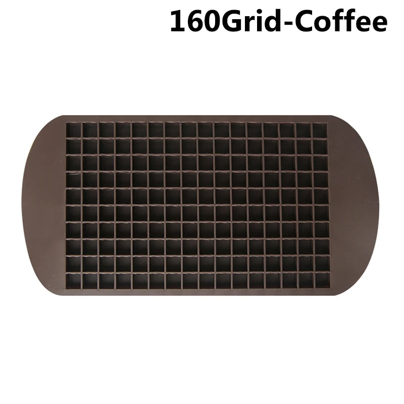 160 Grid Mini Silicone Ice Tray Ice Cubes Foldable Ice Mold Ice Breaker Ice Grid Tray Small Square Mold Ice Maker Silicone Mold