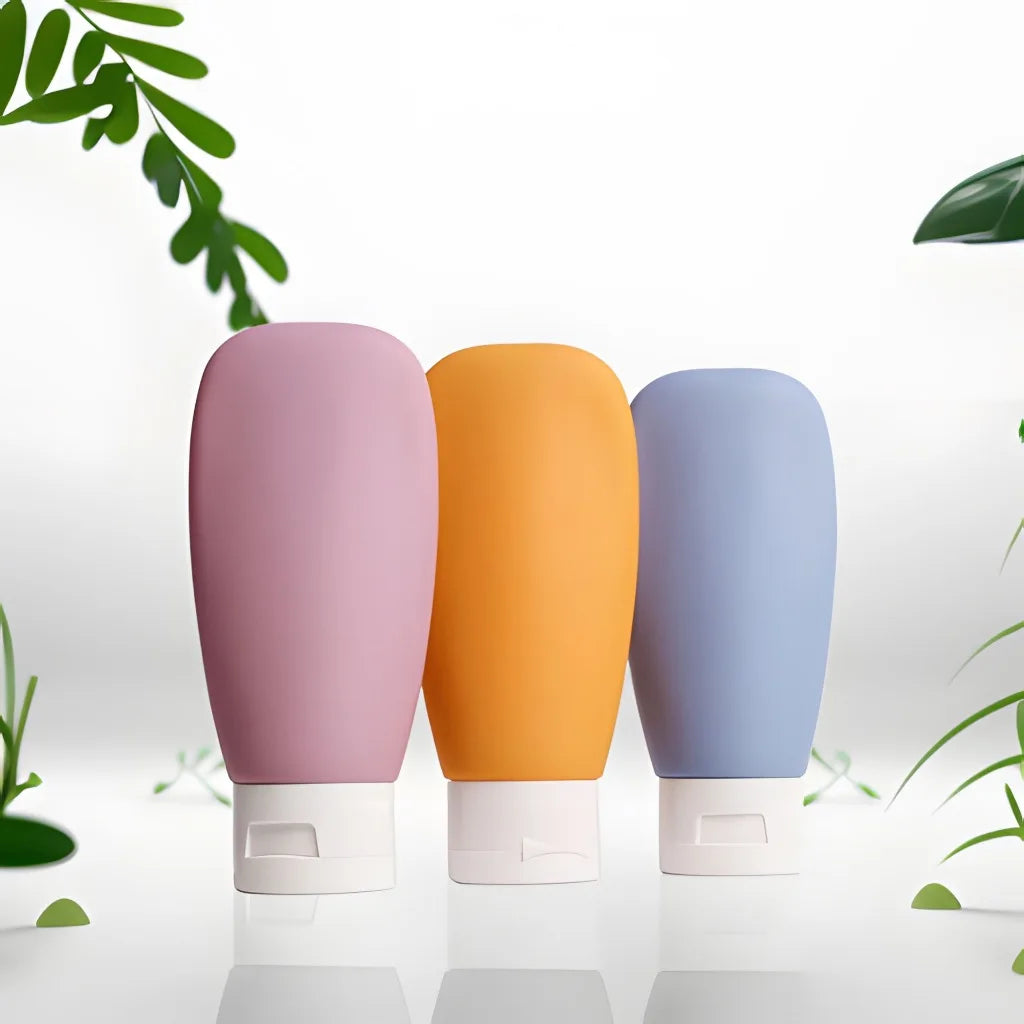 30/60ml Refillable Bottle with Suction Cups Soft Lotion Container Squeeze Tube Empty Bottle Portable Travel Shampoo Bottle