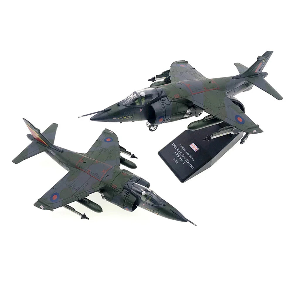 1:72 Scale British Marines Harrier FRS MK I  Jump Fighter Attack Jet Plane Aircraft Ornament Handcraft Model  Gift
