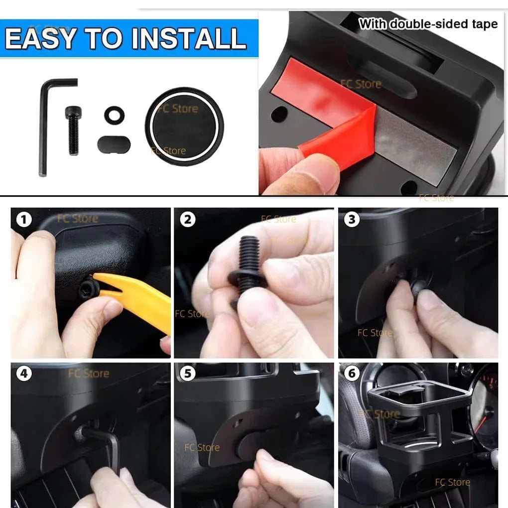 For Jimny 2019-2024 JB64 JB74 Car Outlet Dashboard Cup Holder Air Vent Mount Water Bottles Coffee Cup Vents Cup Rack