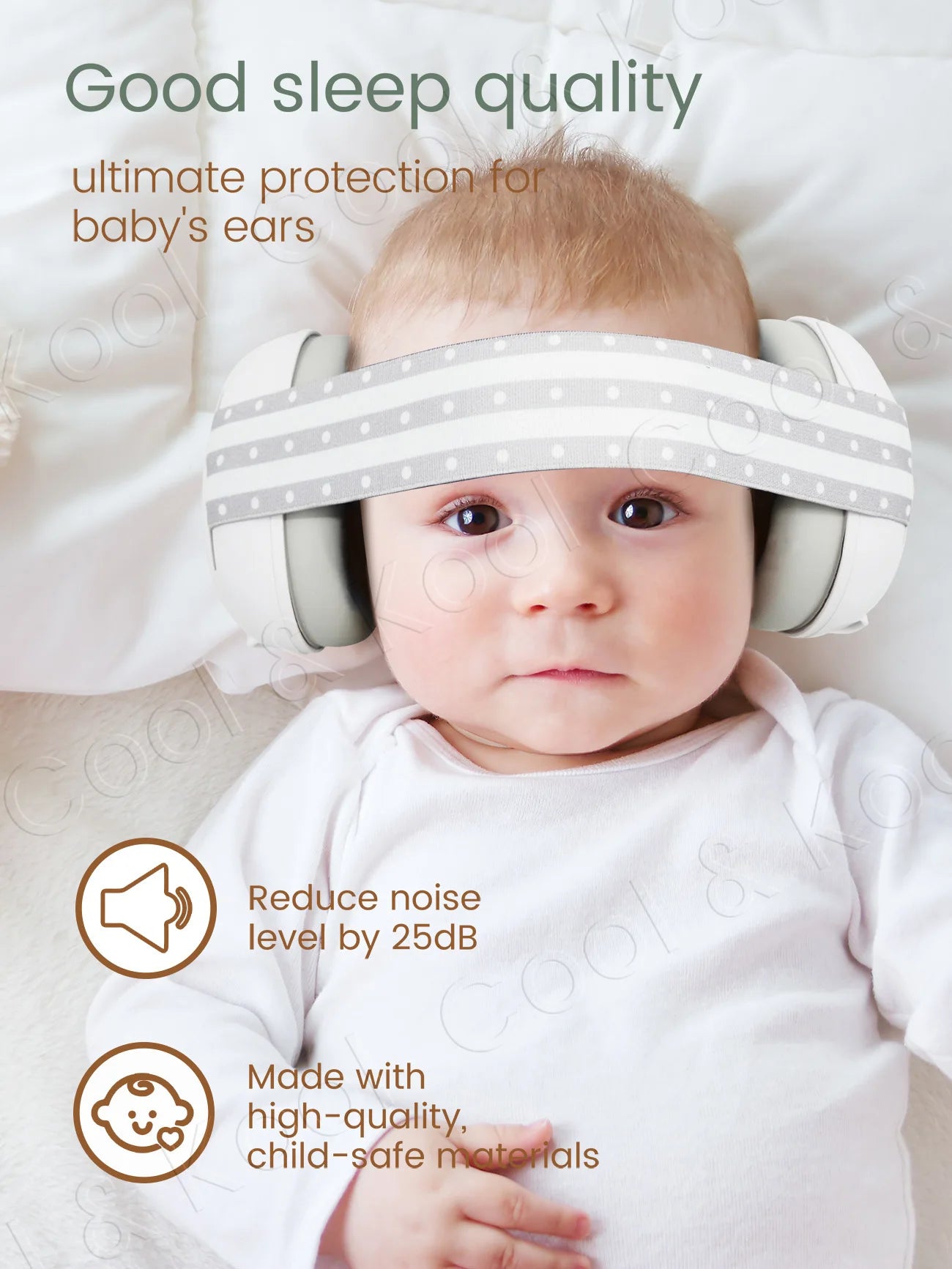Adjustable Infant Earmuffs, Soft Noise Reduction Headphones Ideal for Travel, Sleep & Loud Environments