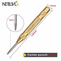 Automatic Center Pin Punch Spring Loaded Marking Starting Holes Machinists and Carpenters Wood Press Dent Marker Tool Drill Bit