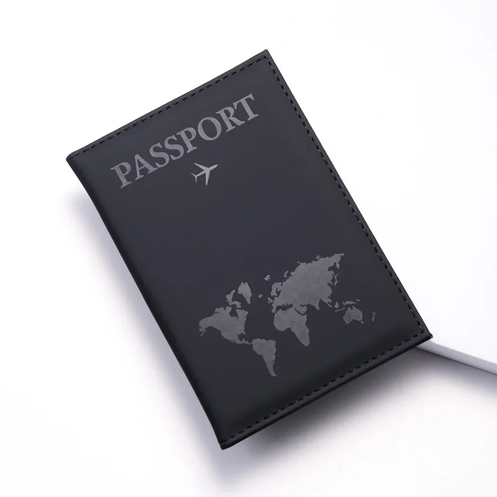 Vintage RFID Passport Cover for Women & Men - Multi-Function PU Leather Wallet Case with ID/Bank Card Slots, Travel Accessory