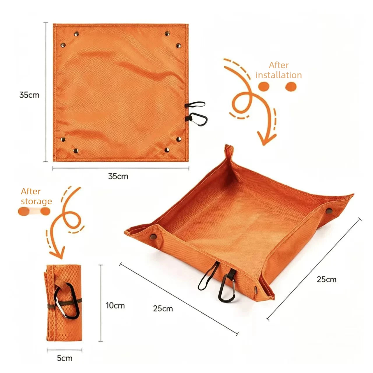 Folding Seat Cushion Outdoor Portable Ultra Light Small Ground Pocket Tray Storage Camping Music Festival Moisture-proof Pad