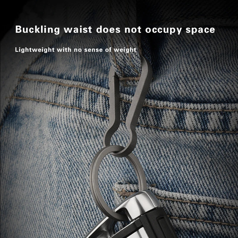 Mini Titanium Alloy Carabiner Keyring Outdoor Camping Hiking Backpack Hook Keyring Horseshoe Hook Keyring Daily Portable Tool