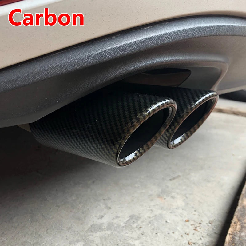 75mm Carbon Car Rear Exhaust Tail Pipe Muffler Throat 3 Colors For BMW 3-serier F30 F31 F32 5-serier F10 F11 F18 520i 523i 525