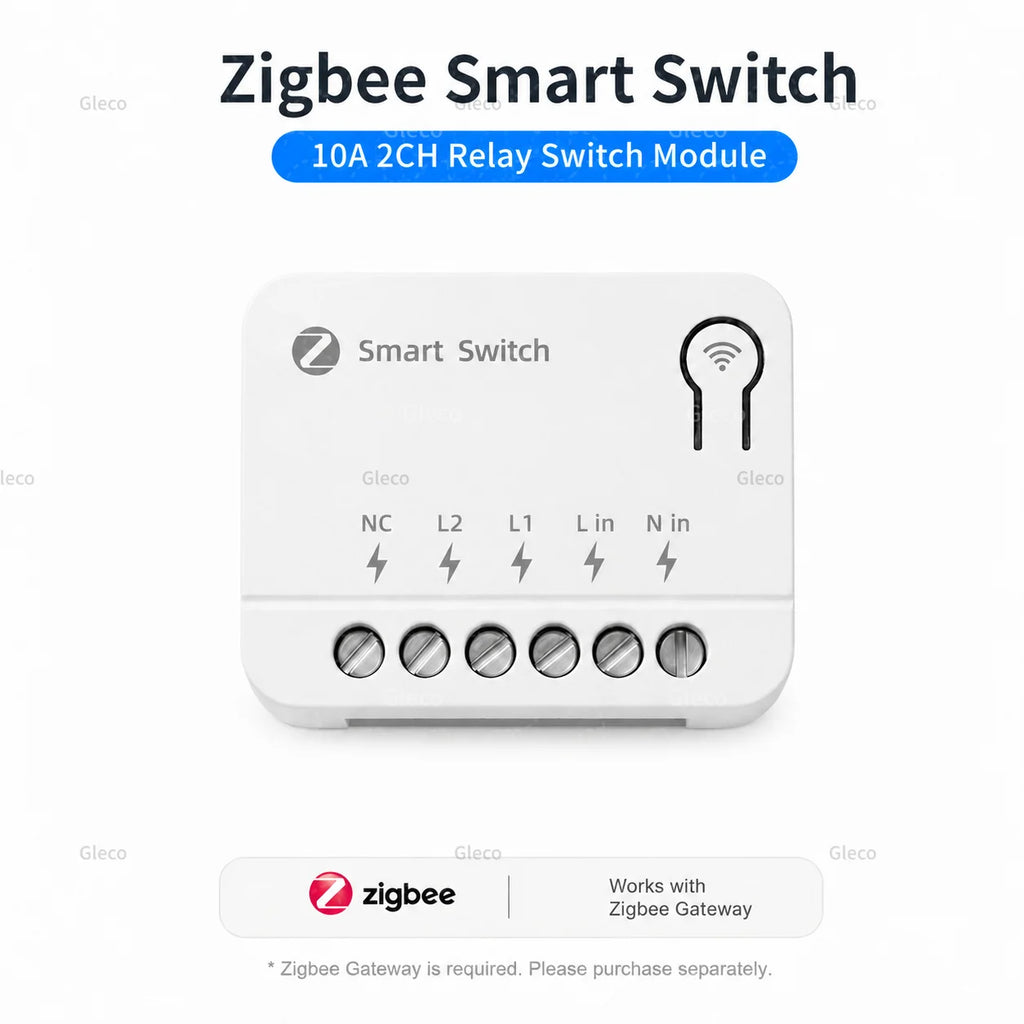 Zigbee TUYA 1/2/3Gang Mini Smart Switch Module 10A/16A DIY Relay Switches Breaker Works With Alexa Google Home Assistant 2MQTT