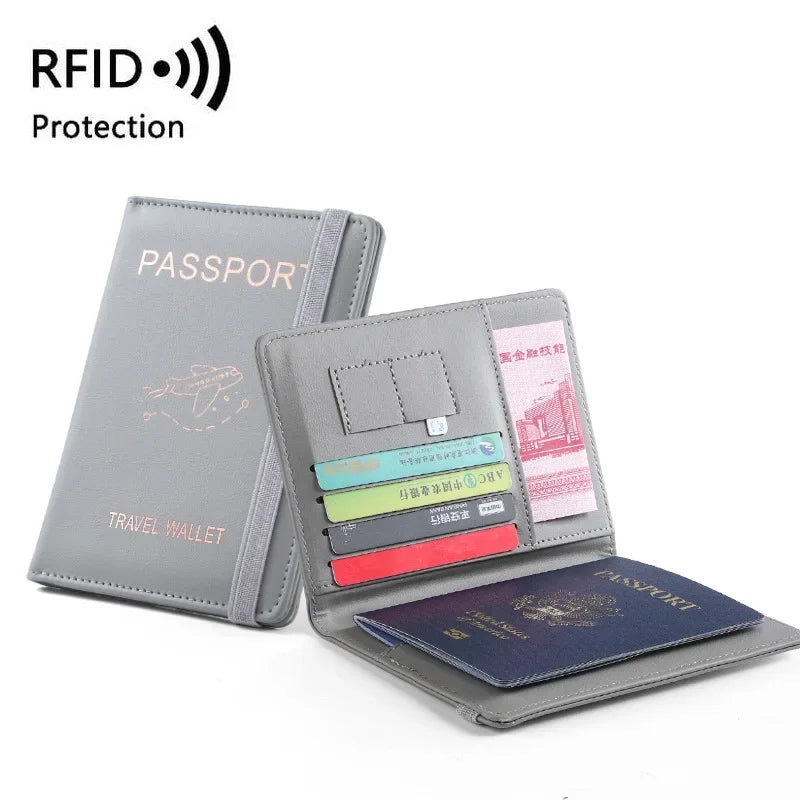 Multi-Function Passport Cover Fashion Pu Leather Case Holder Large Capacity Travel Necessary Information Storage Accessorie Item