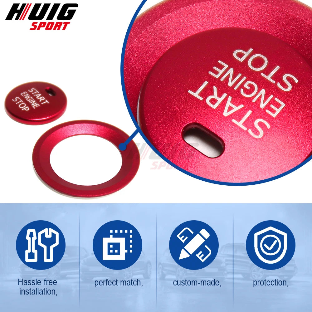 For Hyundai Elantra AD/Avante Car Interior Engine Start Stop Button Push Ring Cover Trim 2017-2020 For Hyundai I30 2017-2022
