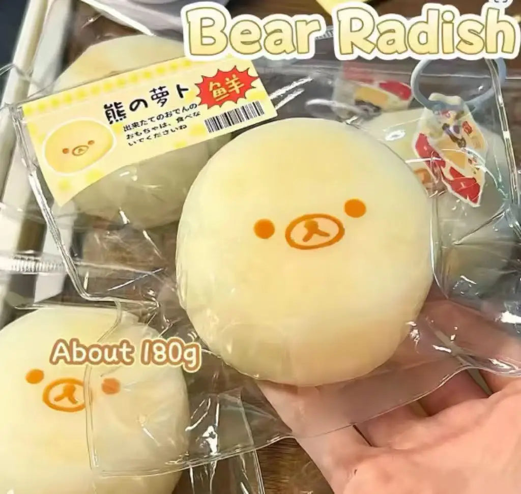 2026 New Rilakkuma Silicone Bear Carrot Squeeze Slow Rebound Portable Stress Relief Toy Squishy Toys Squishies