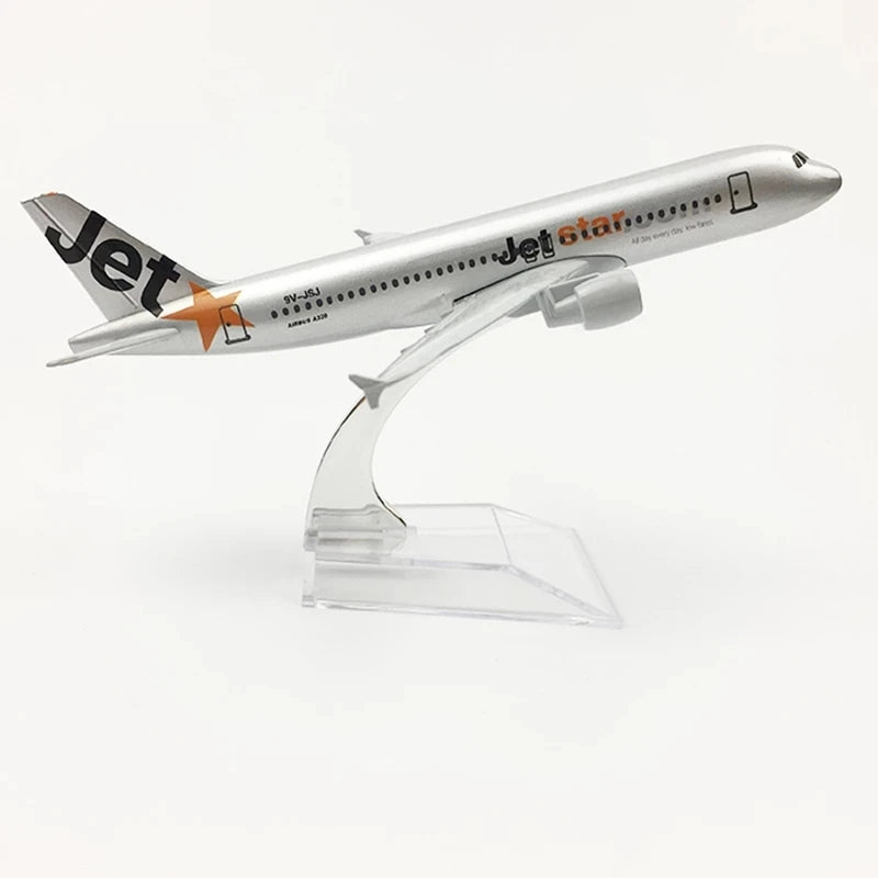 15CM Diecast Jetstar Airlines A320 Model Plane 6Inch Metal Alloy Diecast Airplane Souvenir Collection Plane Toy