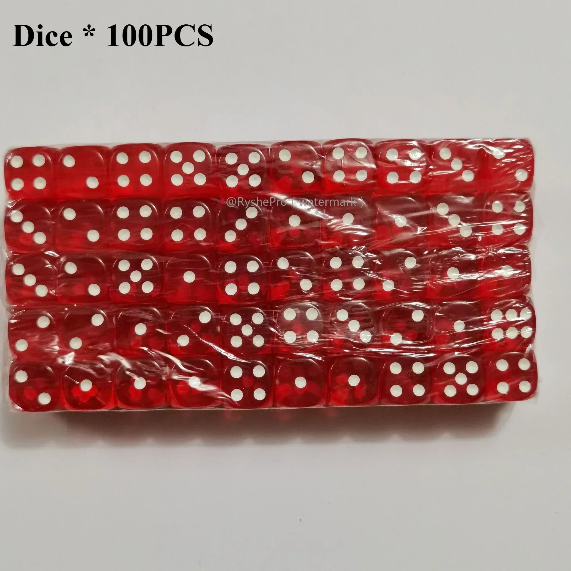 100 Pieces Colored Dices 14mm 6 Sided with Acrylic Material Standard Game Dice Set for Board Games Parties Classroom Math Dice