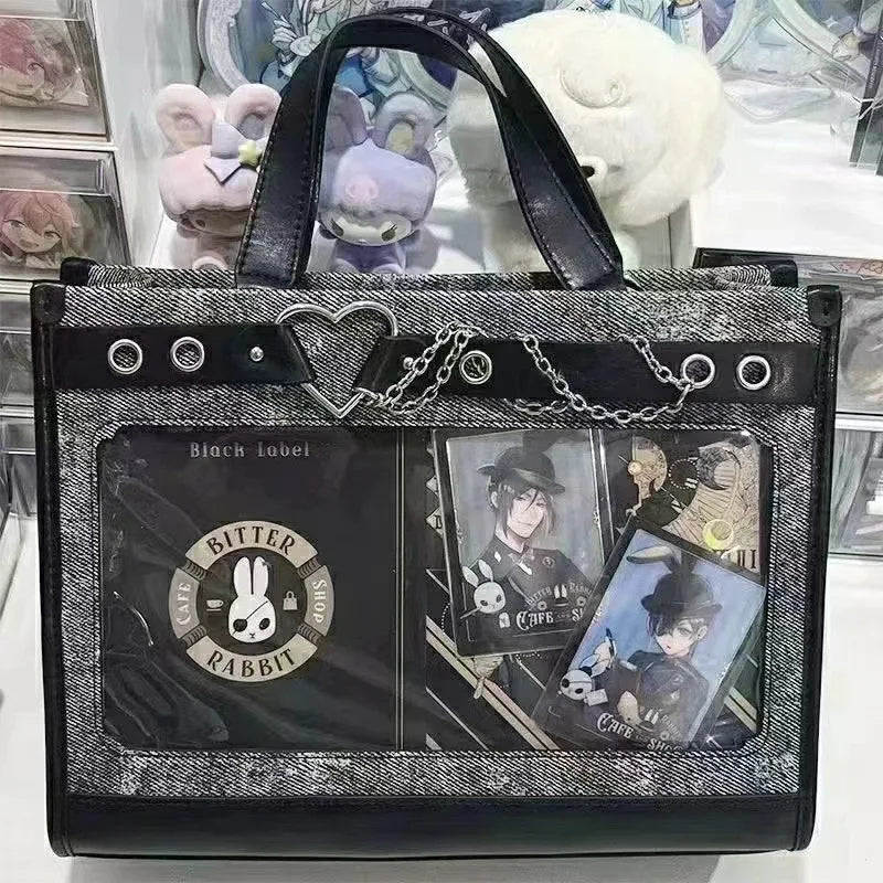Original design niche fashion versatile simple daily pain bag large capacity chain love sweet cool portable messenger
