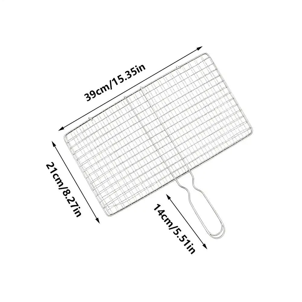 Grill Basket bbq net BBQ Basket Large Folding Grill Basket with Removable Handle.Grill Baskets for Outdoor Grill Camping