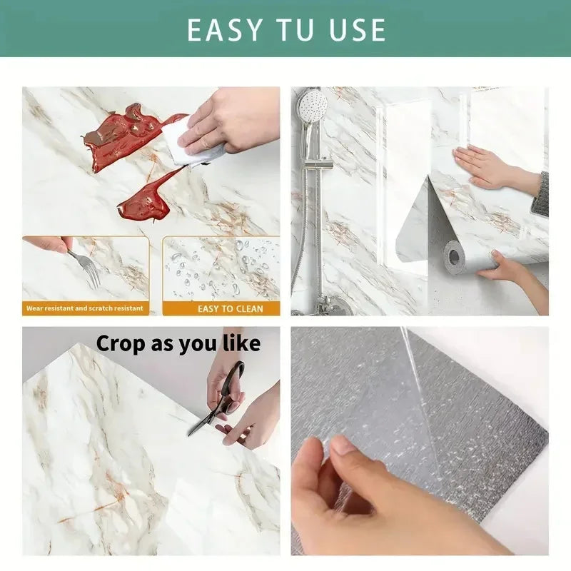 3D Marble Effect Self-Adhesive Ceiling Stickers & Wall Panels - Peel and Stick Roof Ceiling Decor for Living Room Bedroom Home