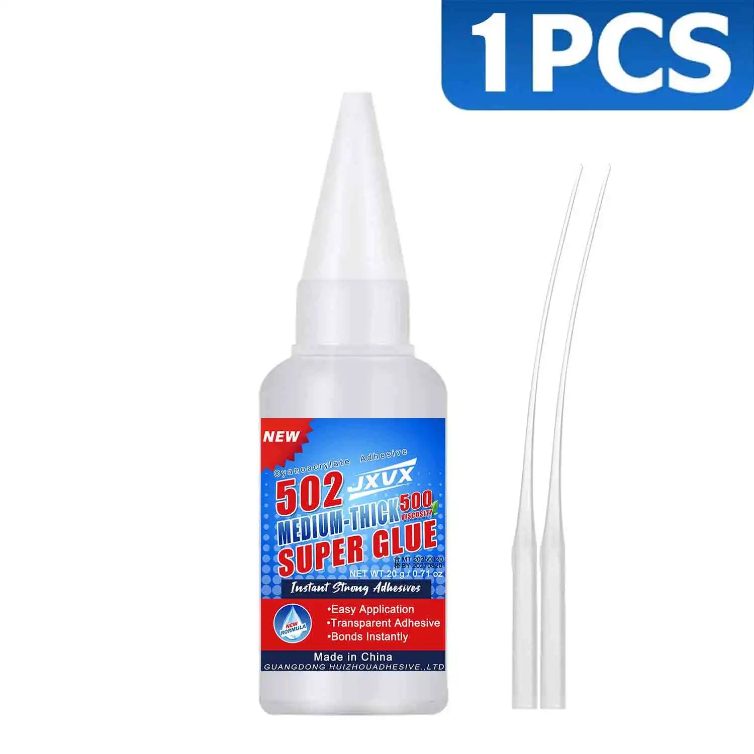 JXVX 1-5pcs Professional 502 Super Glue Extra Strong Fast Instant Adhesive Cyanoacrylate Quick Dry Instant Strong Bond Adhesive Hardware Metal Cars Wood Craft Hobby Seconds Bond.