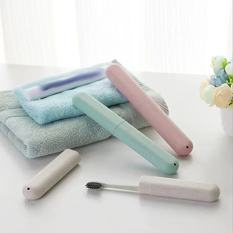 A simple and portable toothbrush and dental appliance storage box for business trips