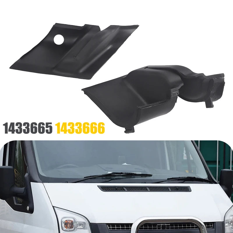 2Pcs RV Front Windshield Wiper Cowl End Panel Cover Trim For Ford Transit Mk7 2006-2013 1433665 Car Windshield Wiper Parts