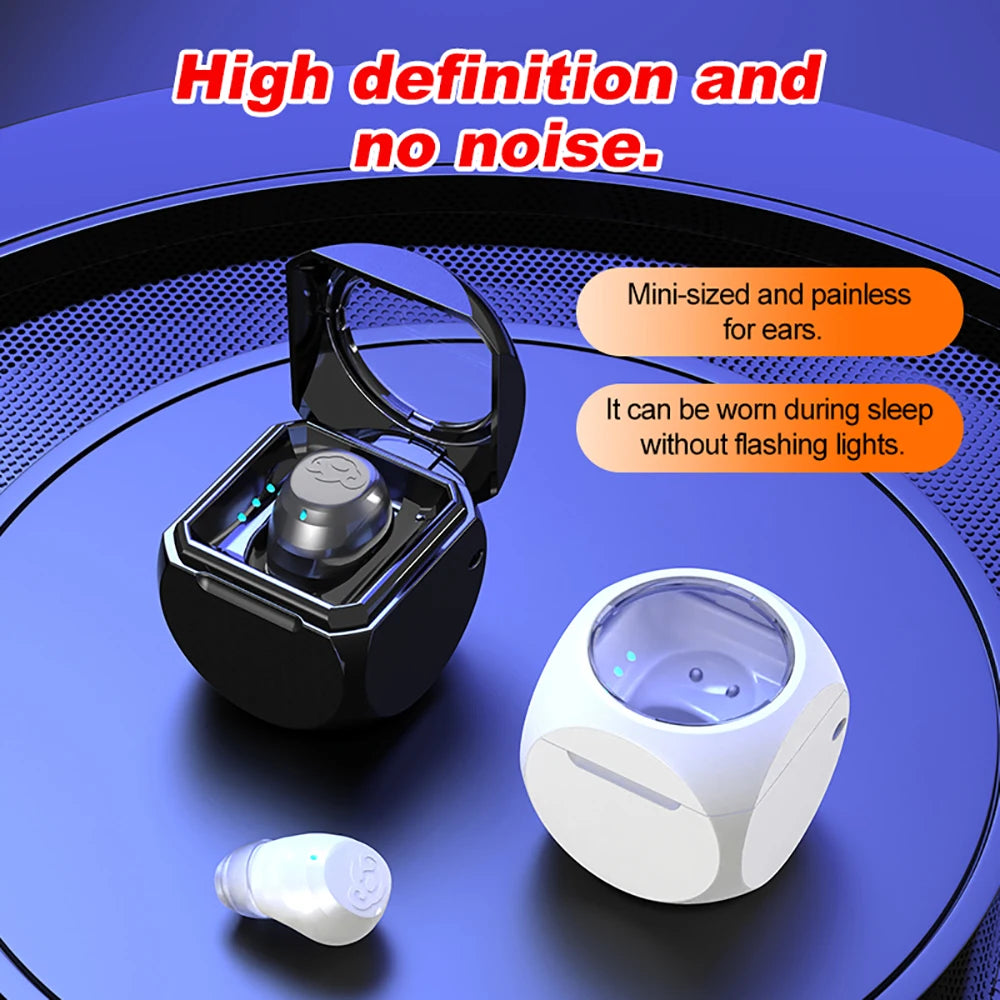 Q1 Invisible Earphones Mini Headphones Bluetooth-Compatible Wireless Stereo Semi-In-Ear Earbuds Noise Reduction Single Earphone