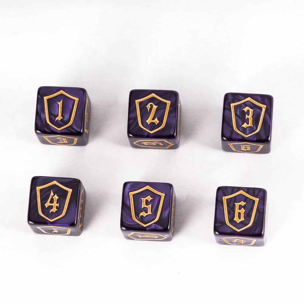 7Pcs Shield D6 Game Dices 6 Sides D6 Cubes New Design 16mm Standard Polyhedral Dice Set for Tabletop Role Playing Board Games