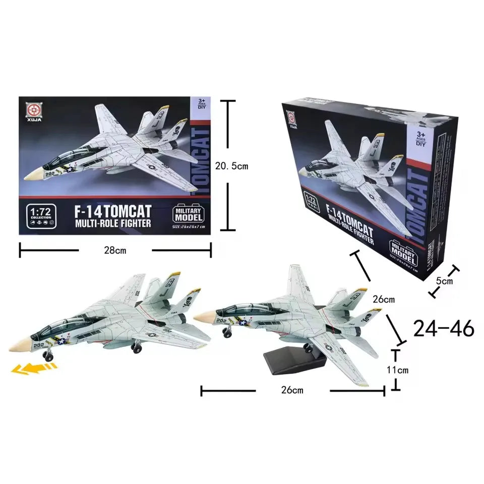 New Military Series Building Blocks Creative Multi-Purpose Fighter SU-25 F18 J35 ABS Aircraft F14 Model Toys For Boy Xmas Gift