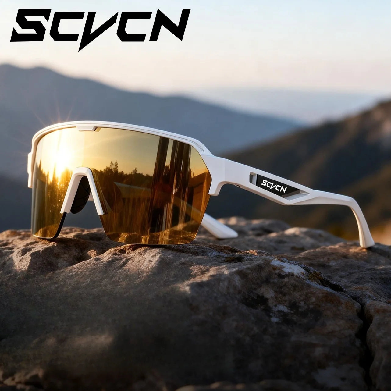 SCVCN Cycling Glasses Sunglasses for Men Outdoor Sports Glasses UV400 Hiking Eyewear MTB Road Cycling Goggles Bicycle Women