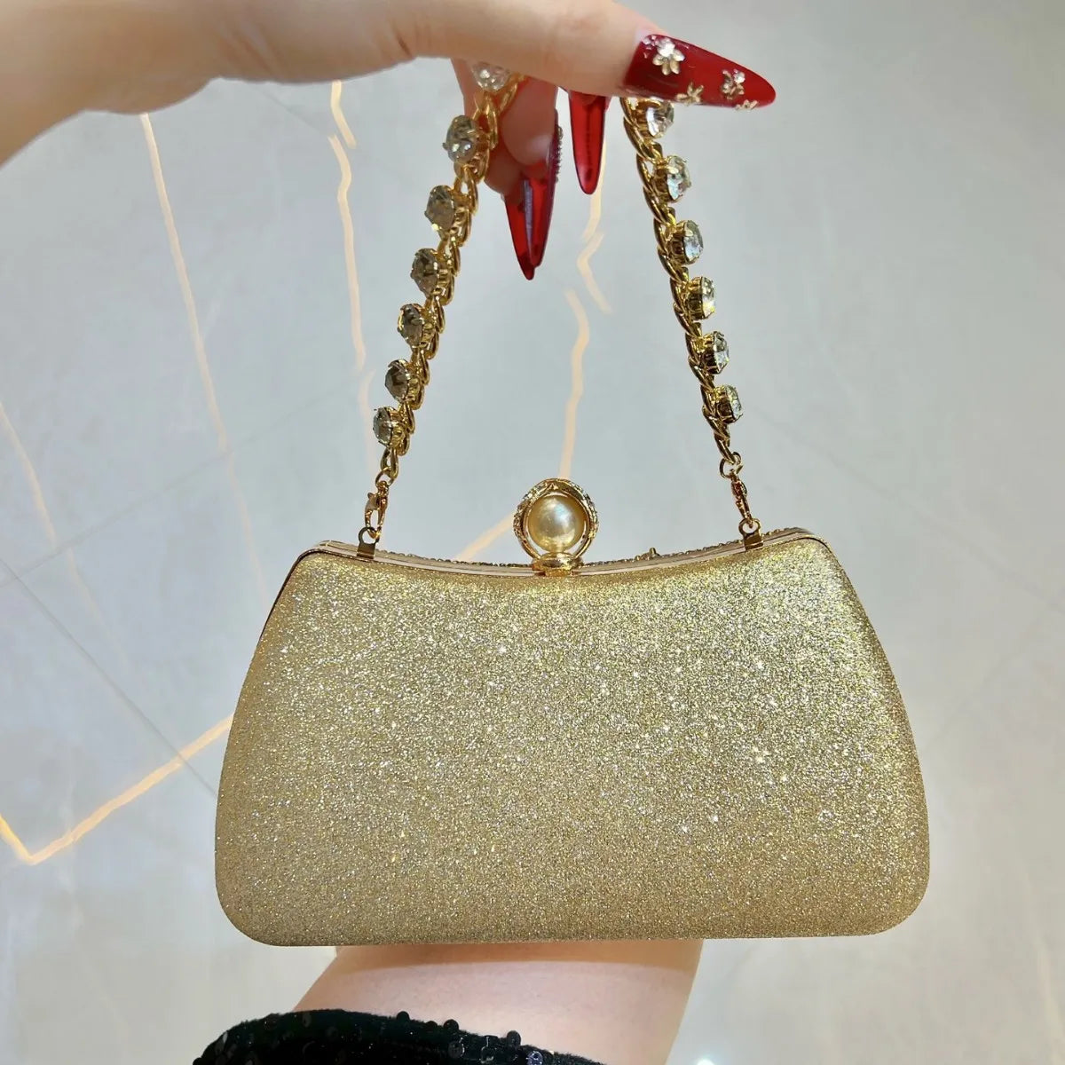 Rhinestones Diamond Evening Bags For Women Luxury Chain Shoulder Crossbody Bags Party Wedding Clutch Purse Handbags