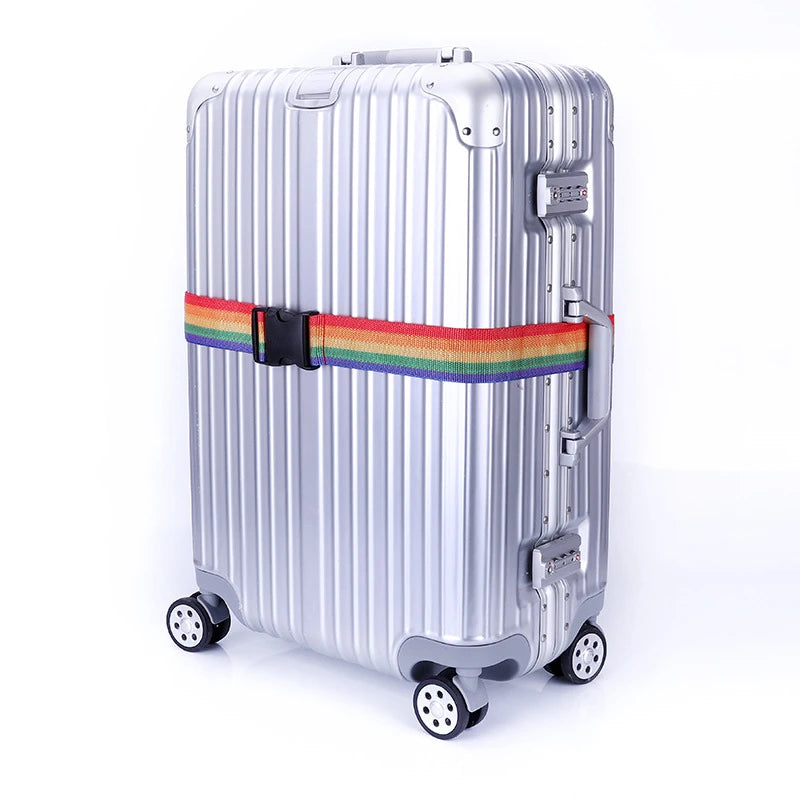 Straight Shaped Luggage Straps for Suitcase, Polyester Luggage Belt with Adjustable Release Buckle Travel Accessory ﻿