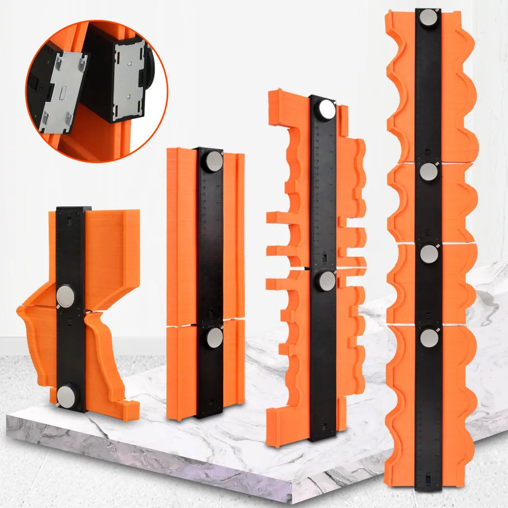 5/10inch Multifunctional Curved Ruler Type Taking Device Copy Gauge Woodwork Stone Automotive Irregular Shape Measure Tool