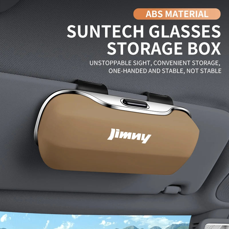 Car Eyewear Case Box Sunglasses Holder Sun Visor Storage Protective Frame Box Glasses Clip Portable For Suzuki Jimny JIMNY
