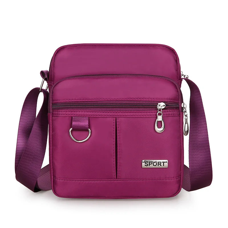 High-capacity Ladies Multi Pocket Nylon Crossbody Bag Cross Body Shoulder Bag Messenger Bag Oxford Flap Handbags