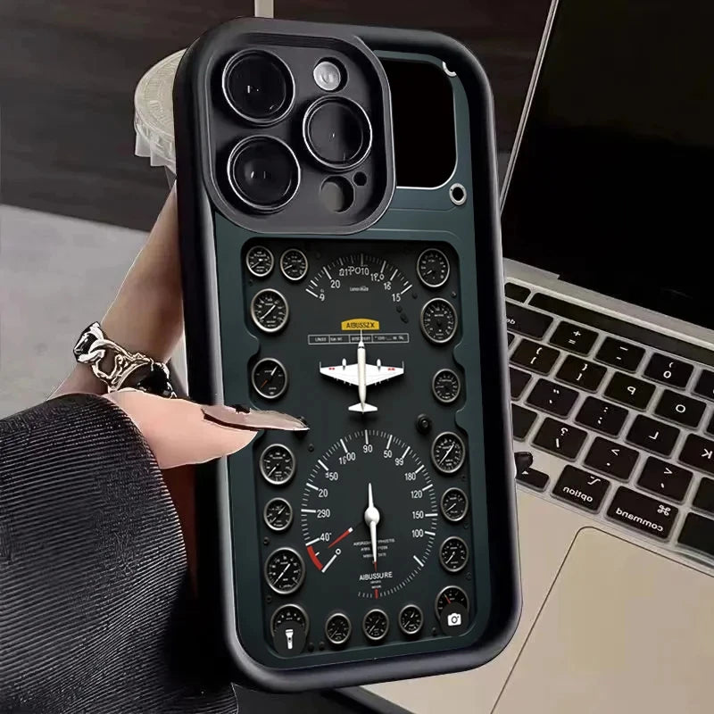 Inspired by Airplane Stylish Pattern Soft TPU Phone Case for iPhone 16 Pro Max 15 Plus 14 13 12 11 16E 17 Air X XR XS 8 7 Cover
