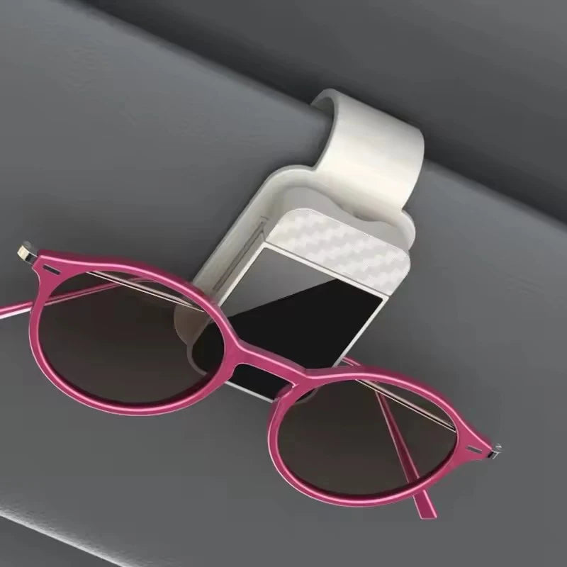 Car Sunglasses Clip Sun Visor Glasses Holder Card Ticket Holder Stable Storage Clips Eyeglasses Hanger Car Interior Accessories