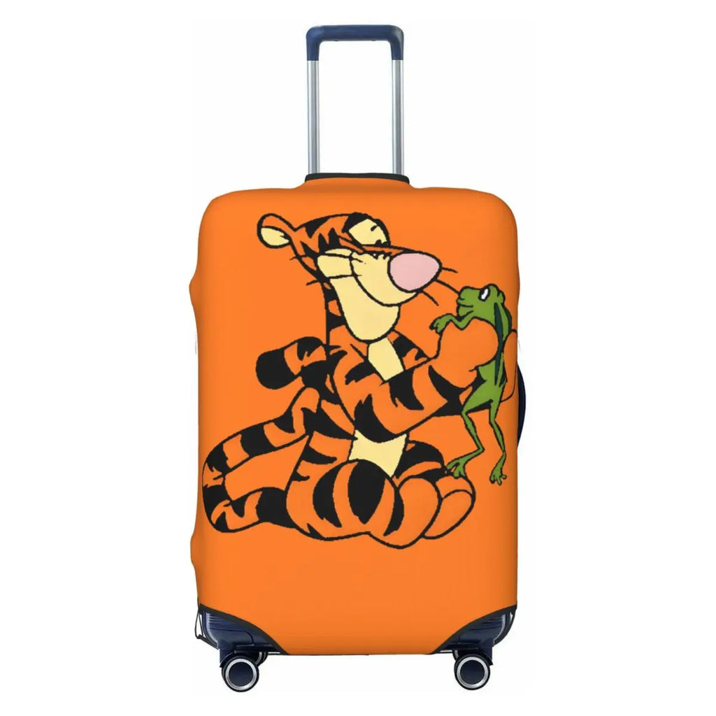 Custom My Friends Cartoon T-Tigger Pooh Luggage Cover Elastic Cartoon Travel Suitcase Protective Covers Suit For 18-32 inch