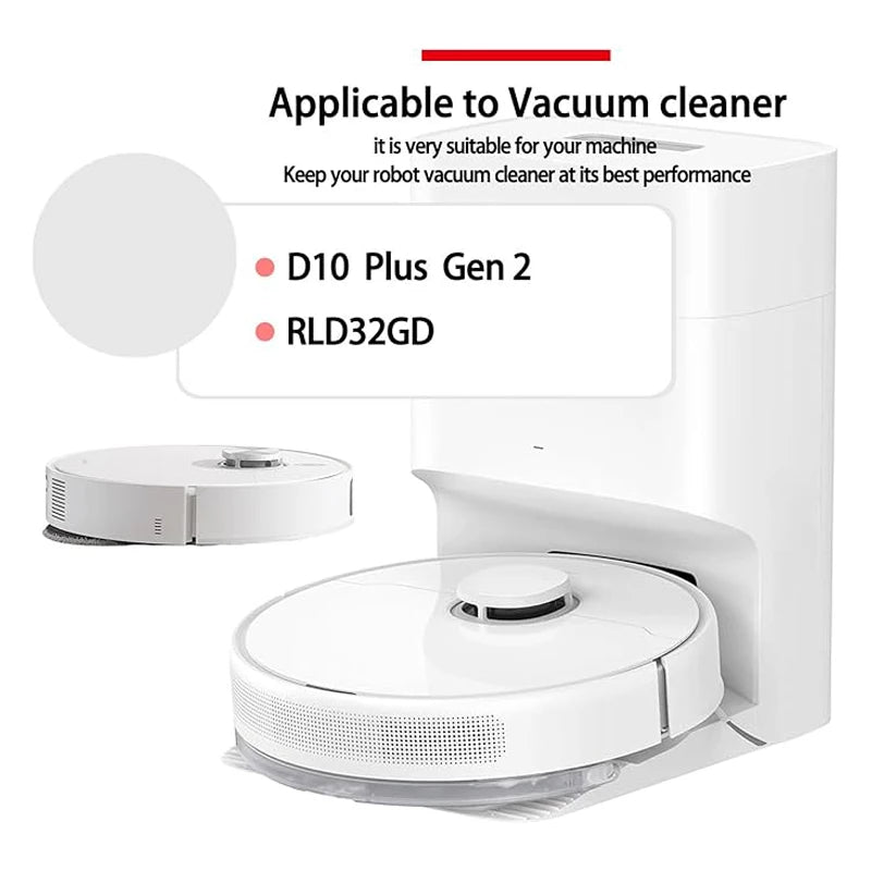 For Dreame C20 Plus/D10 Plus Gen 2/RLD32GD Robot Vacuum Accessories Main Side Brush Filters Mop Dust Bag Replacement Parts