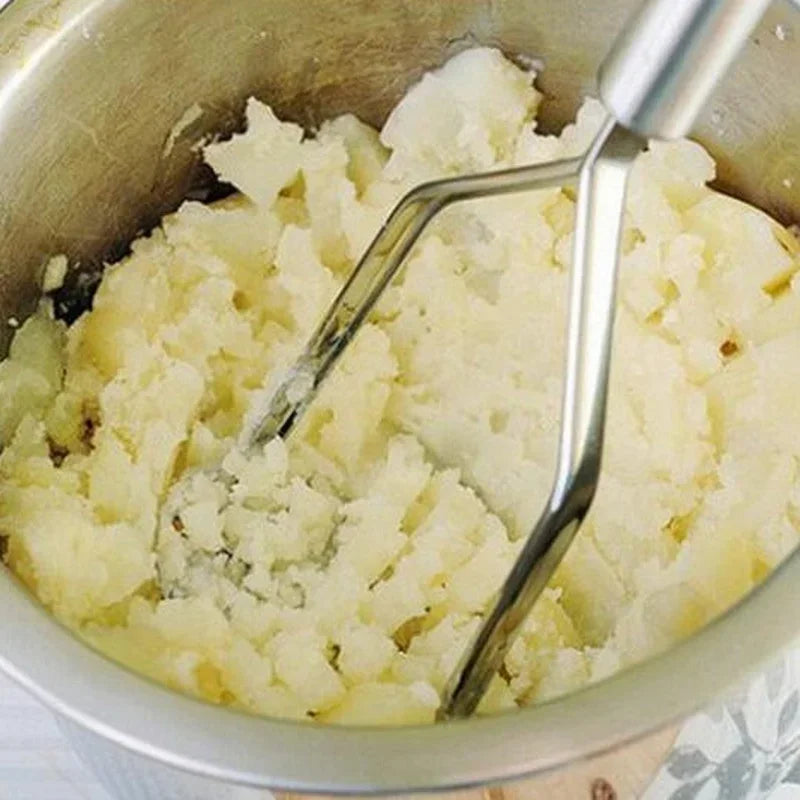 1pcs Stainless Steel Potato Masher Manual Fruit and Vegetable Press Mud Machine Wave Pressure Kitchen Tool Accessories
