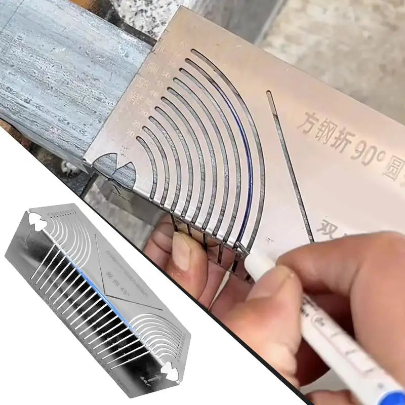 Precision Flex Angle And Arc Marking Tool Angle Steel Pipes Bending Marking Tool Welding Square Pipe Marking Pipe Cutting Guide