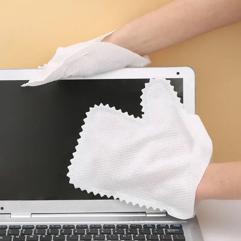50Pcs Lazy rag gloves cleaning non-woven anti-static keyboard cleaning rag non-disposable housework dust removal gloves