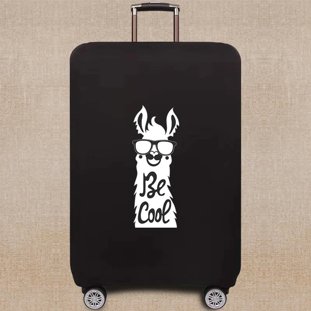 Travel Accessories Luggage Case Suitcase Dust Protective Cover 18-28 Inch Whitepicture Pattern Series Trolley Case Elastic Cover