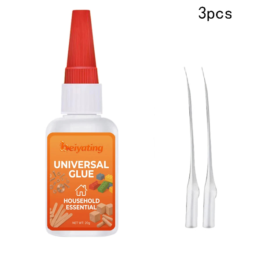 1-3Pcs 20g Universal CA Super Glue, Fast Drying DIY Adhesive for Household Plastic Toys Ornaments Crack Repair