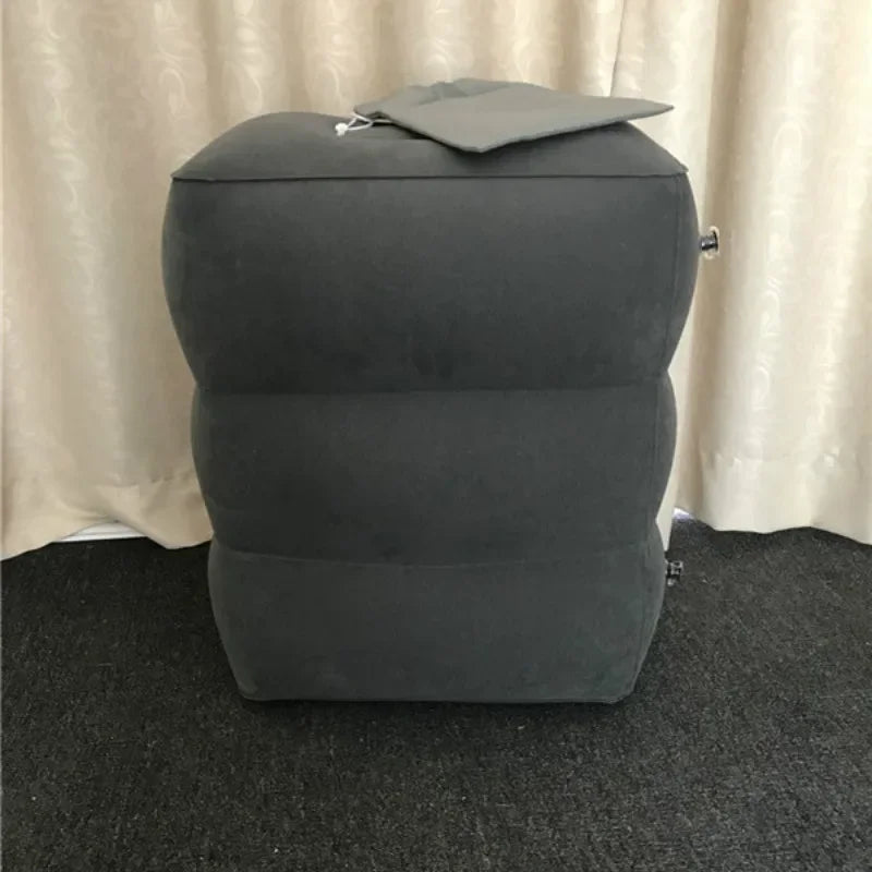 Upgraded Inflatable Air Cushion Travel Pillow Headrest Chin Support Cushions for Airplane Plane Car Office Rest Neck Nap Pillows