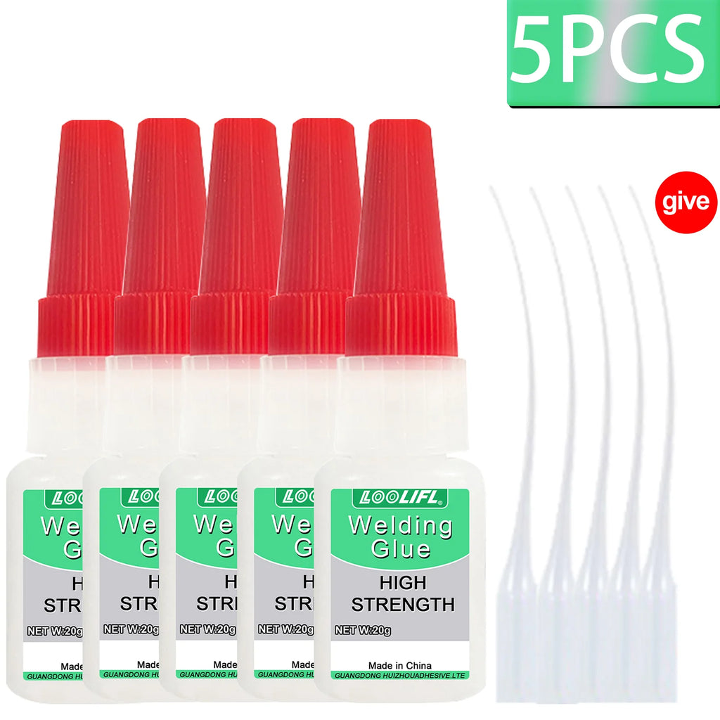 LOOLIFL Super glue 8PCS Welding High Strength Oily Glue Universal Superglue Mighty Instant Glue for DIY Ceramic Metal Glass 20g