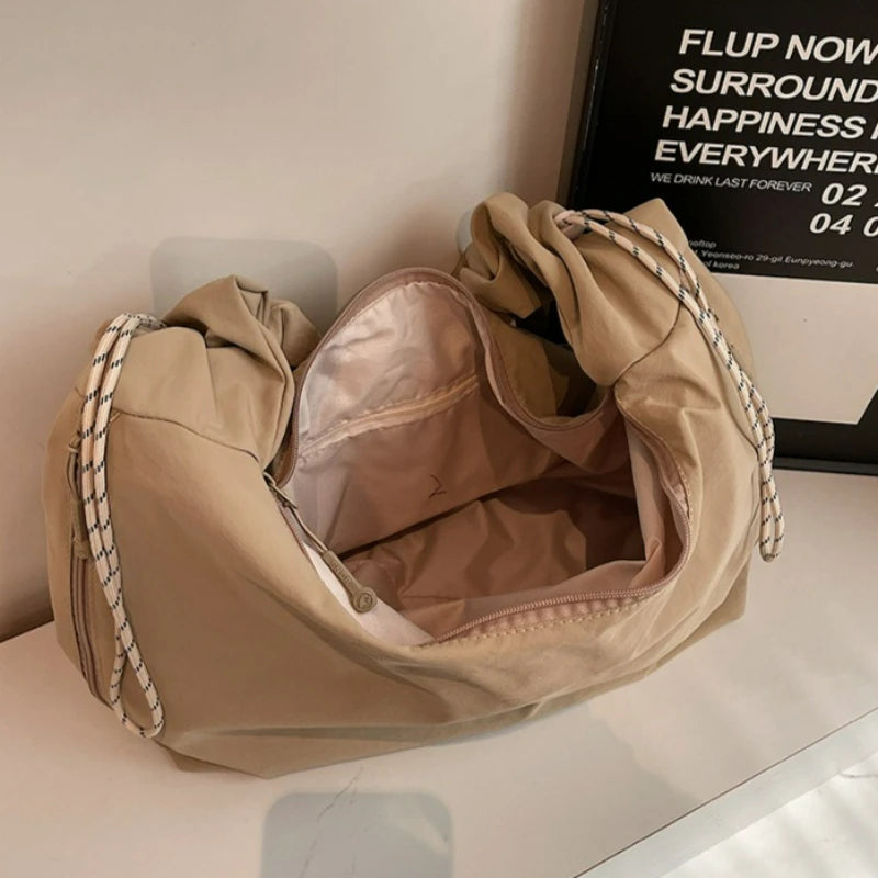 New Women Crossbody Bags Fashion Nylon Tote Shoulder Bag Large Capacity Lazy Style Korean Version Texture Casual Bags for Travel