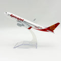 16cm 1/400 Scale Planes B737 SpiceJet Airways Metal Diecast Aircraft Models Miniature Airplane For Collection Desktop Display