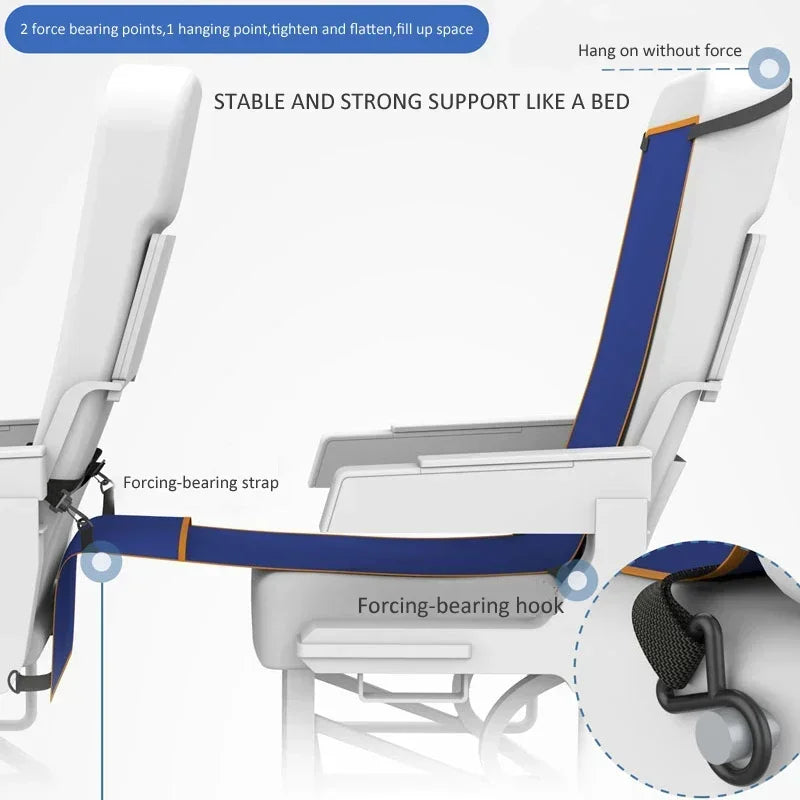 Footrest Hammock Travel Foot Hanger for Adults Baby Sleeping Bed in Airplane Train Bus Car Travelers Hammocks Rests Feet Legs