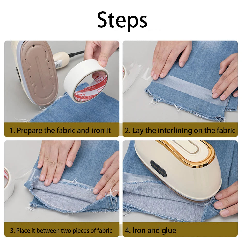 TPU Hot Melt Double Sided Tape Super Sticky Adhesive Clothing Fabric Seamless Seamless Iron Heating Household Repair Of Various