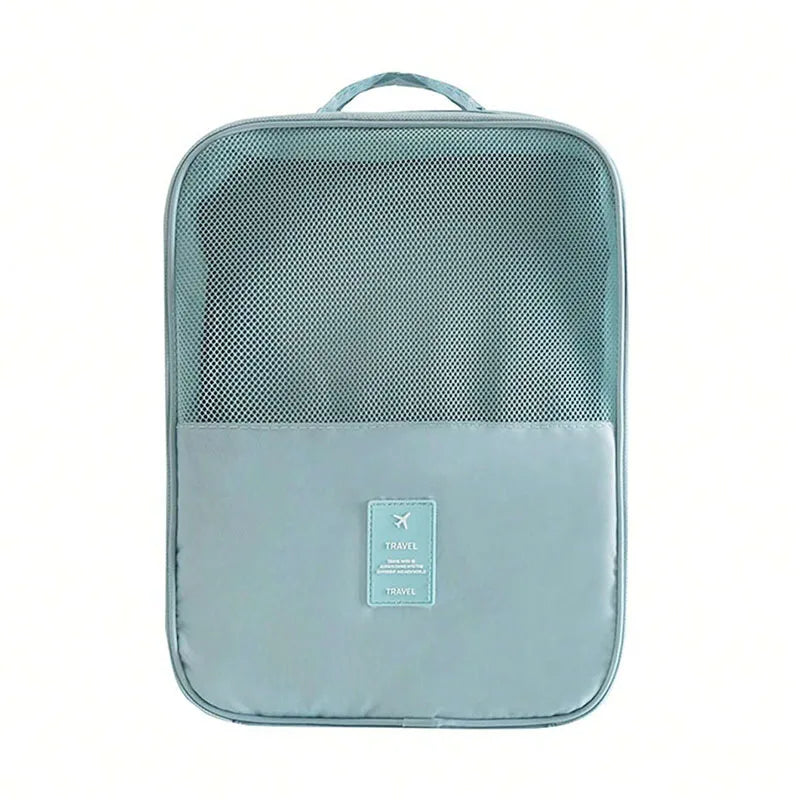 New Travel Shoe Bag Storage Bag Washed Diagonal Breathable Mesh Multiple Pairs of Shoes Portable Shoe Box for Business Trips