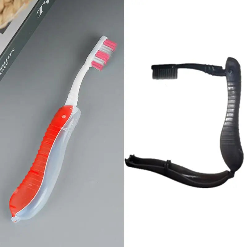 For Trip Daily Use Women Men Travel Folding Toothbrush Portable Toothbrush Built In Cover Multi Color Size Collapsable Brush