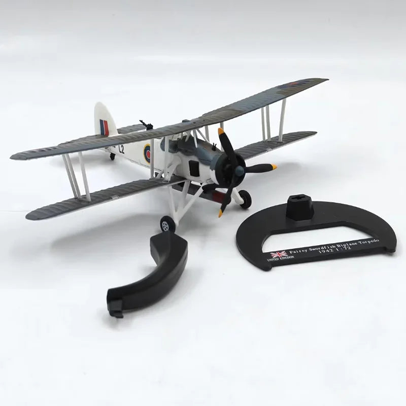 1/72 Scale Royal Airforce SWORDFISH Fighter Air Force Diecast Aircraft Plane Model Alloy AirlineToy